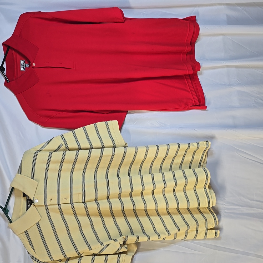 Ping Cream StripesRed Shirts